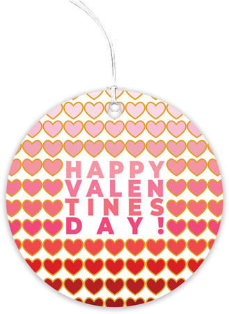 Valentine's Day Round Hanging Gift Tags by Little Lamb Designs (Many Hearts)